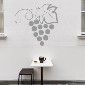 Živá Zeď Samolepka Trs hroznového vína Barva: černá