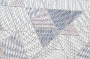 Koberec SISAL SION Geometrický, Trojúhelníky 3006 ploché tkaní ecru / velikost 80x300 cm | krásné koberce cz