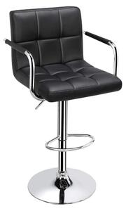 Barová židle LEONA (černá + chrom). 1091436