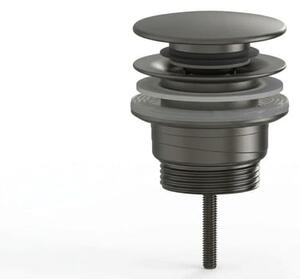 Výpusť k umyvadlu 5/4 SAT Aurum 7,2 cm, gun metal matná, plast SATAUCCBGM