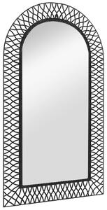 Nástěnné zrcadlo s obloukem 60 x 110 cm černé
