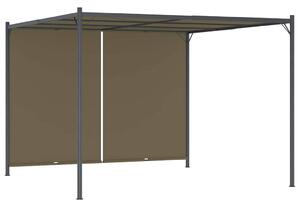 Zahradní altán se zatahovací střechou 3 x 3 m taupe 180 g/m² 312225