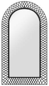 Nástěnné zrcadlo s obloukem 60 x 110 cm černé