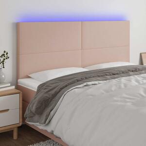 Čelo postele s LED cappuccino 180x5x118/128 cm umělá kůže 3122251