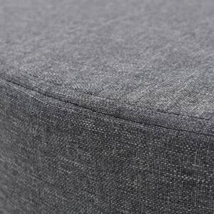 Stolička s textilním čalouněním kulatá 56 x 40 cm tmavě šedá