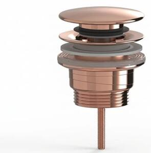 Výpusť k umyvadlu 5/4 SAT Aurum 7,2 cm, růžově zlatá lesklá, plast SATAUCCRG