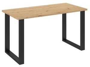 Jídelní stůl IMPERIAL | 138x67 cm | artisan + černé kovové nohy