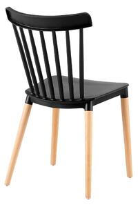 Jídelní židle COSIMA (černá + buk). 1091454