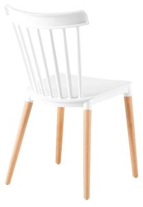 Jídelní židle COSIMA (bílá + buk). 1091452