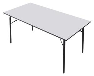 Jídelní stůl 160 MALAK (bílá + černá) (pro 6-8 osob). 1091469
