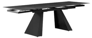 Rozkládací jídelní stůl 160 SALAD (grafit + černá) (pro 6-8 osob). 1091465