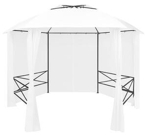 Zahradní party stan se závěsy 360 x 312 x 265 cm bílý 180 g/m² 312234