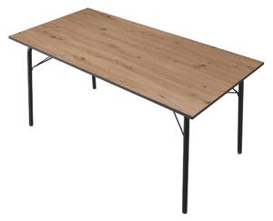 Jídelní stůl 160 MALAK (dub artisan + černá) (pro 6-8 osob). 1091472