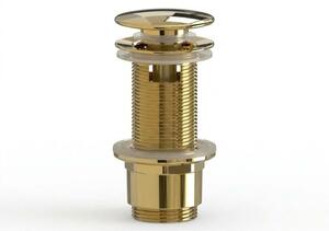 Výpusť k umyvadlu 5/4 SAT Aurum 7,2 cm, zlatá lesklá, plast SATAUCCXG