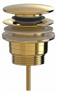 Výpusť k umyvadlu 5/4 SAT Aurum 7,2 cm, zlatá lesklá, plast SATAUCCG