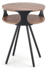 HALMAR Odkládací stolek Kirby černý/tmavý dub sonoma