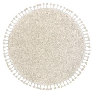 Kulatý koberec BERBER 9000, krémový střapce, Berber, Maroko, Shaggy velikost kruh 120 cm | krásné koberce cz