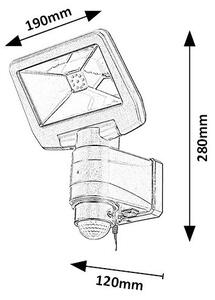 Rabalux 77021 - LED Solární reflektor se senzorem DOJRAN LED/5W/3,7V IP44