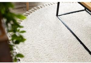 Kulatý koberec BERBER 9000, krémový střapce, Berber, Maroko, Shaggy velikost kruh 160 cm | krásné koberce cz