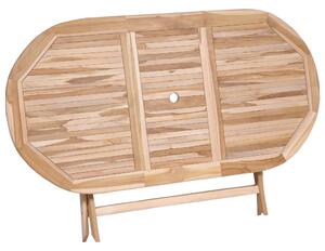 Skládací zahradní stůl 160 x 80 x 75 cm masivní teakové dřevo