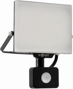 ECOLIGHT LED reflektor 30W 2v1 - neutrální bílá + čidlo pohybu