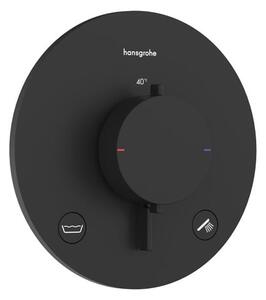 Sprchová a vanová baterie Hansgrohe Ecostat Comfort S bez podomítkového tělesa matná černá 33718670
