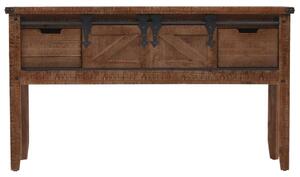 Konzolový stolek masivní jedlové dřevo 131 x 35,5 x 75 cm hnědý