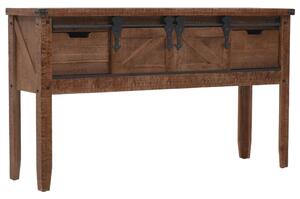 Konzolový stolek masivní jedlové dřevo 131 x 35,5 x 75 cm hnědý