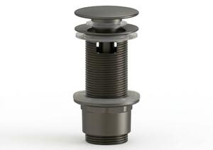 Výpusť k umyvadlu 5/4 SAT Aurum 7,2 cm, gun metal matná, plast SATAUCCXBGM