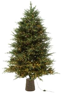 Umělý vánoční strom s LED světlem J-line Rega 210 cm