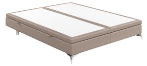 Maison de Rêve Béžová čalouněná dvoulůžková postel FIR 140 x 200 cm s úložným prostorem