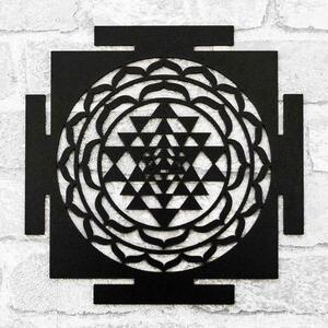 DUBLEZ | Dřevěná mandala na zeď - Symbol Sri Yantra