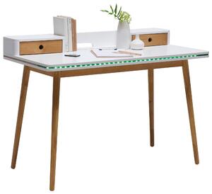 PSACÍ STŮL, bílá, barvy dubu, 120/60/86 cm Hom`in - Kancelářské stoly