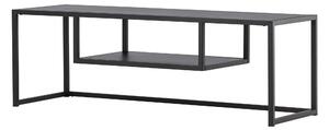 Kovový TV stolek RIVERSIDE 120x40cm, černý