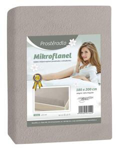 Bellatex Prostěradlo Mikroflanel Šedá rozměr 90x200 cm