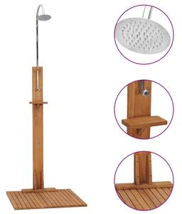 Zahradní sprcha 75 x 75 x 210 cm masivní teakové dřevo 312276