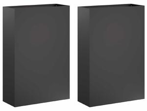 Zahradní pěstebník 2 ks Černá 40 x 20 x 75 cm