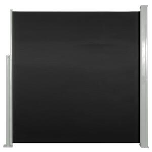 Zatahovací boční markýza / zástěna 140 x 300 cm černá