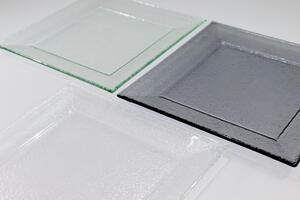 BDK-GLASS Servírovací tác MAXIM 25x25cm Barva: Čiré sklo