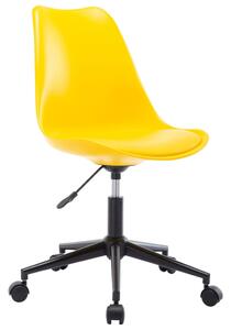 Otočné jídelní židle 4 ks žluté umělá kůže