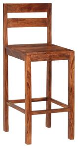 Barové židle 2 ks hnědé masivní sheeshamové dřevo