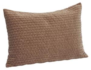 Prošívaný povlak na polštář Velvet Dusty rose 40 × 60 cm