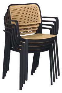 Jídelní židle RAVIN (černá + béžová). 1091688