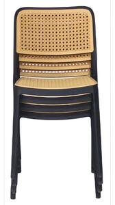 Jídelní židle RAVIN (černá + béžová). 1091687