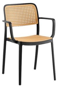 Jídelní židle RAVIN (černá + béžová). 1091688