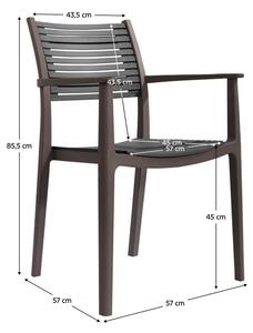 Jídelní židle HERMA (hnědá + šedá). 1091689