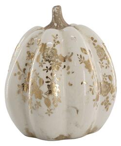 Krémová antik dekorace dýně Melun gold M/L - Ø 16*18 cm - Chic Antique