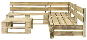 4dílná zahradní sedací souprava z palet dřevo