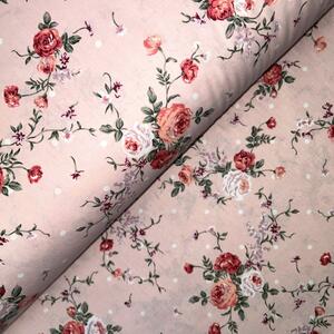 Ervi bavlna š.240 cm růžičky na růžovém - 26280-8, metráž