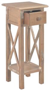 Odkládací stolek hnědý 27 x 27 x 65,5 cm dřevo